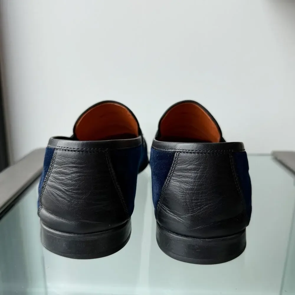 Magnanni 'Vale' Penny Loafers Shoes Blue Velvet Mens 7.5 US / 40 EU